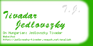 tivadar jedlovszky business card